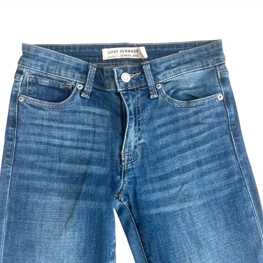Lucky ReMade Ava Skinny Raw Hem Blue Jeans